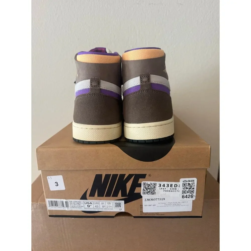 Air Jordan 1 High Zoom CMFT 2 Palomino Wild Berry Men’s Size 9.5